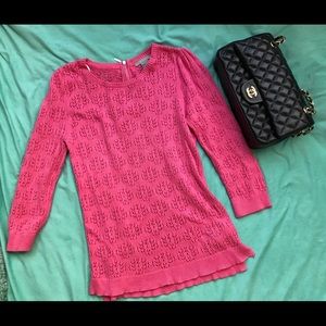 Pink mid length sleeves top